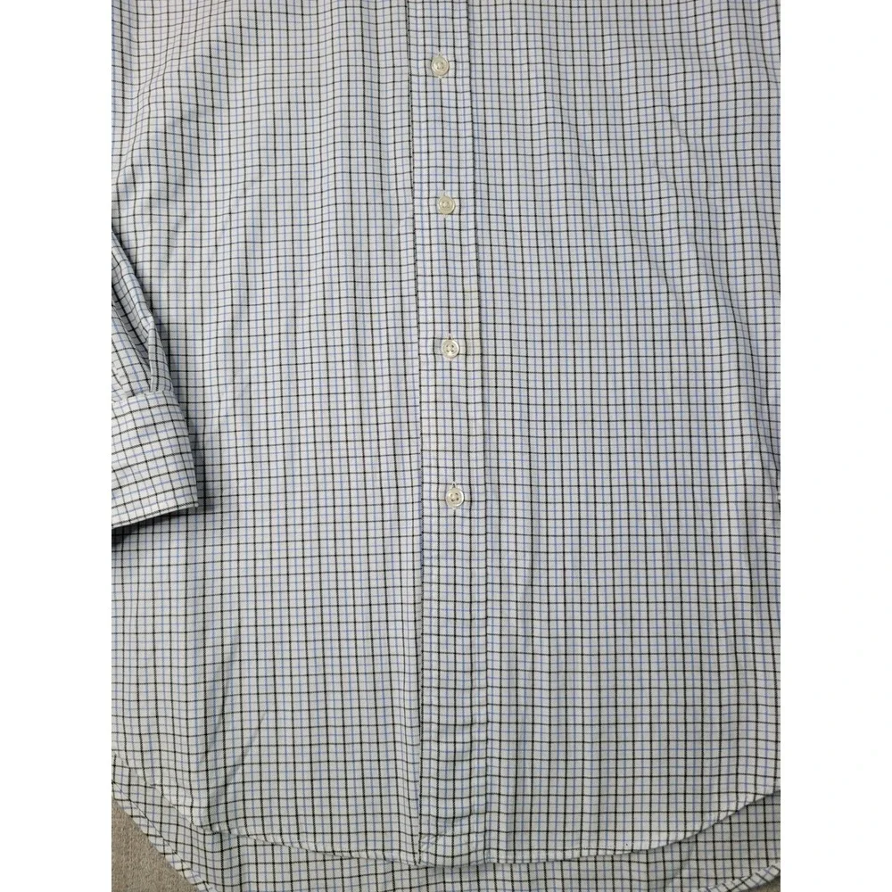 Polo Ralph Lauren Button Down Shirt Mens‎ 15.5 Blue Check Regent Classic Fit